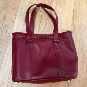 Kenneth Cole Red Leather Tote